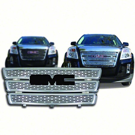 Coast2Coast Overlay, Oval Mesh Style, 1 Piece, With Emblem Cutout, Chrome Plated, ABS Plastic IWCGI87